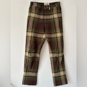 Vivienne Westwood Green and Brown Plaid pants